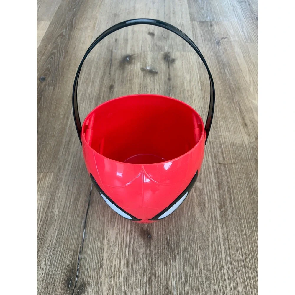 Marvel Spiderman Halloween Trick or Treat Bucket Pail Kids Red Superhero Mask